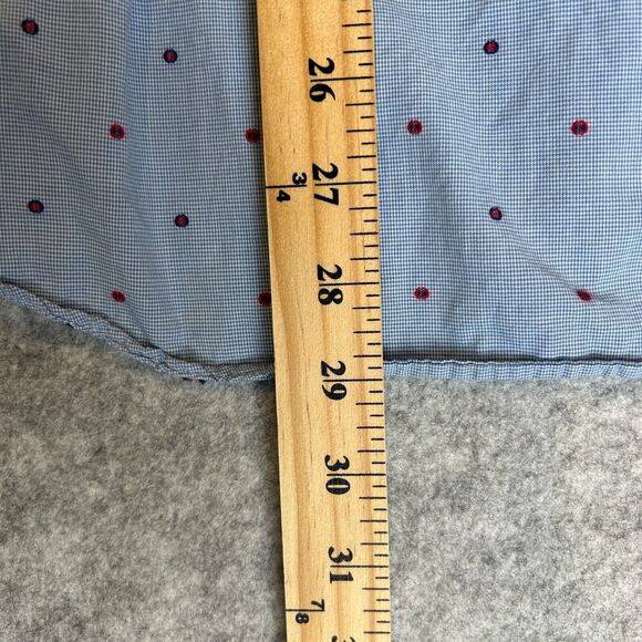 Ordean Shirt Mens 40 15 3/4 Long Sleeve Button Up Blue with Red - Picture 7 of 8